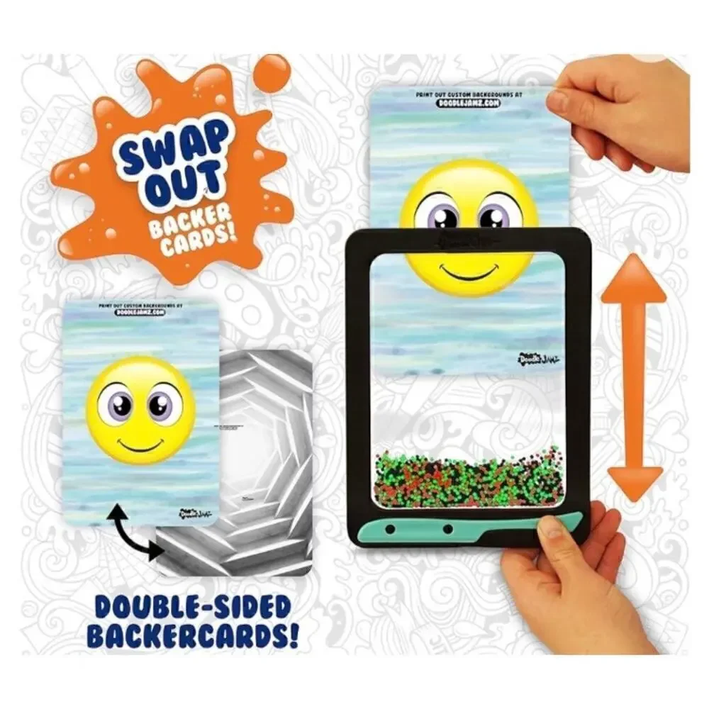 DoodleJamz JellyPics Sensory Drawing Pads Filled‎ w/Non-Toxic Squishy Beads& Gel